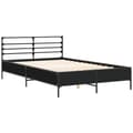 Miniatyrbilde 1 av 9: vidaXL Sengeramme svart 140x190 cm konstruert tre og metall