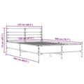 Miniatyrbilde 8 av 9: vidaXL Sengeramme svart 120x200 cm konstruert tre og metall