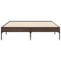 Miniatyrbilde 3 av 9: vidaXL Sengeramme brun eik 135x190 cm konstruert tre og metall