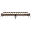 Miniatyrbilde 4 av 9: vidaXL Sengeramme brun eik 135x190 cm konstruert tre og metall