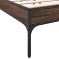 Miniatyrbilde 6 av 9: vidaXL Sengeramme brun eik 135x190 cm konstruert tre og metall