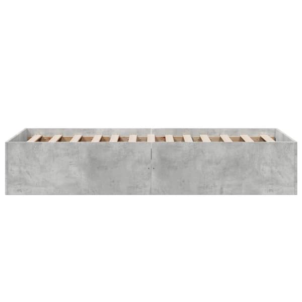vidaXL Sengeramme betonggrå 90x200 cm konstruert tre