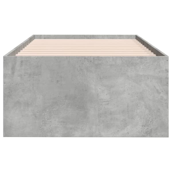 vidaXL Dagbädd med lådor utan madrass betonggrå 90x200 cm
