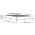 Miniatyrbilde 8 av 9: vidaXL Sengeramme røkt eik 120x200 cm konstruert tre og metall