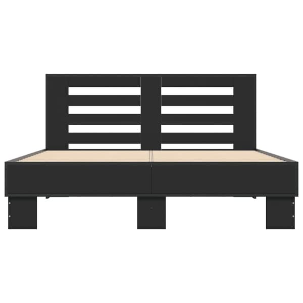 vidaXL Sengeramme svart 120x200 cm konstruert tre og metall