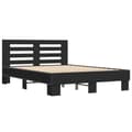 Miniatyrbilde 1 av 9: vidaXL Sengeramme svart 120x200 cm konstruert tre og metall
