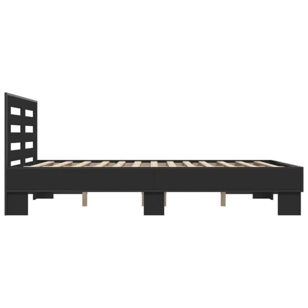vidaXL sengestel 120x200 cm konstrueret træ og metal sort