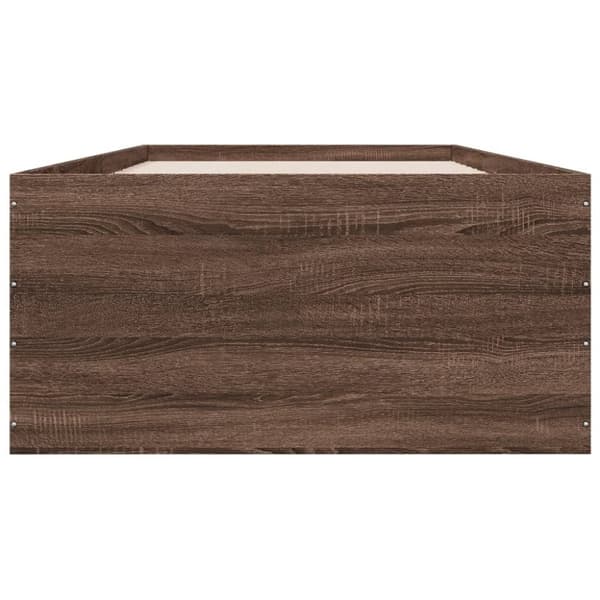 vidaXL Sengeramme brun eik 100x200 cm konstruert tre