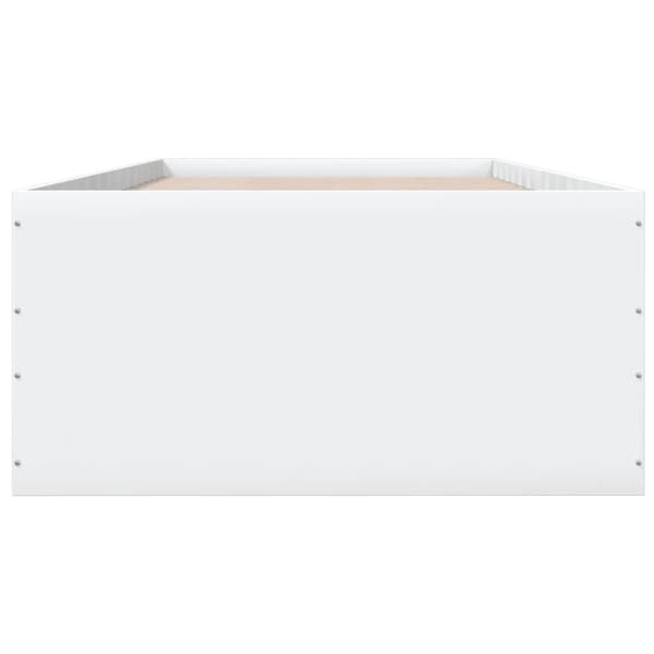 vidaXL Sengeramme hvit 100x200 cm konstruert tre