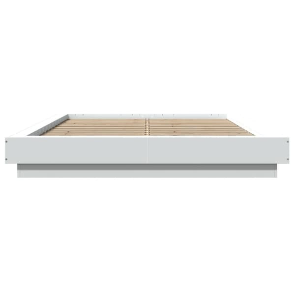 vidaXL Sengeramme hvit 135x190 cm konstruert tre