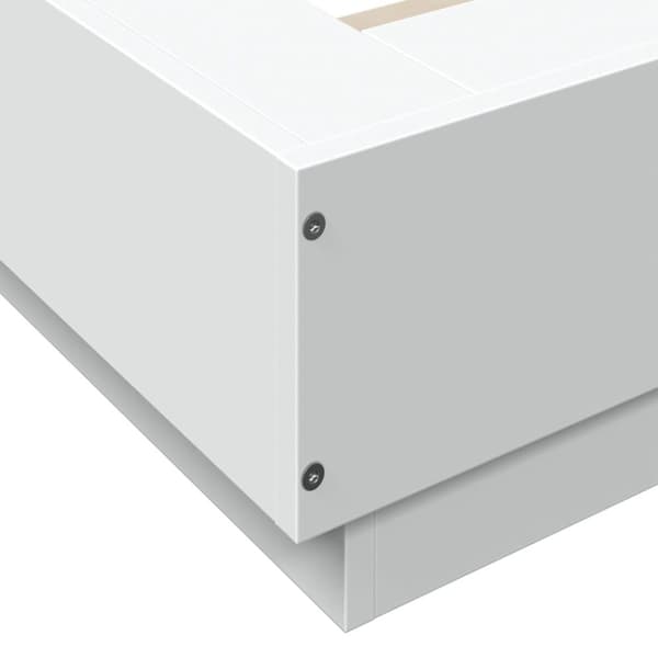 vidaXL Sengeramme hvit 135x190 cm konstruert tre
