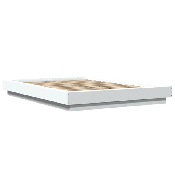 vidaXL Sengeramme hvit 135x190 cm konstruert tre