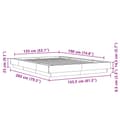 Miniatyrbilde 9 av 10: vidaXL Sengeramme sonoma eik 135x190 cm konstruert tre