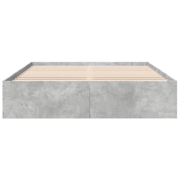 vidaXL sengestel 160x200 cm konstrueret træ betongrå
