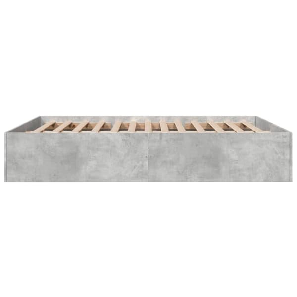vidaXL Sengeramme betonggrå 160x200 cm konstruert tre