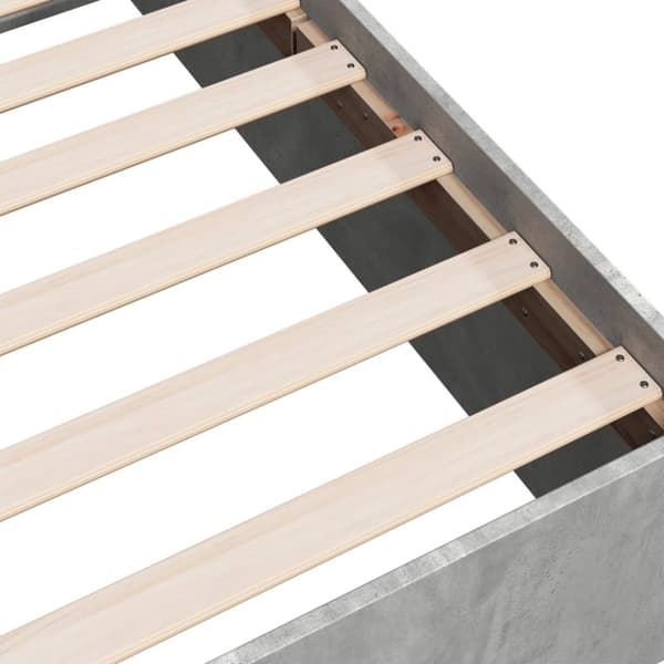 vidaXL Sengeramme betonggrå 160x200 cm konstruert tre