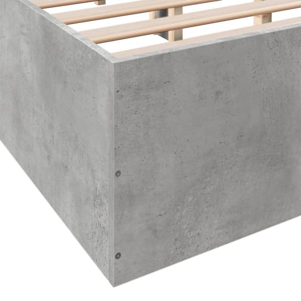 vidaXL Sengeramme betonggrå 160x200 cm konstruert tre