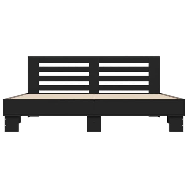 vidaXL Sengeramme svart 180x200 cm konstruert tre og metall