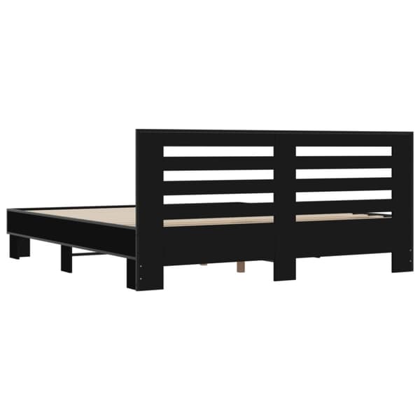 vidaXL Sengeramme svart 180x200 cm konstruert tre og metall