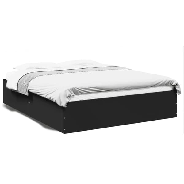 vidaXL Sengeramme svart 160x200 cm konstruert tre