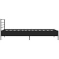 Miniatyrbillede 4 af 8: vidaXL sengeramme 100x200 cm konstrueret træ og metal sort
