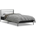 Miniatyrbillede 2 af 8: vidaXL sengeramme 100x200 cm konstrueret træ og metal sort