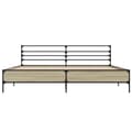 Miniatyrbilde 3 av 9: vidaXL Sengeramme sonoma eik 180x200 cm konstruert tre og metall