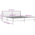 Miniatyrbilde 8 av 9: vidaXL Sengeramme sonoma eik 180x200 cm konstruert tre og metall