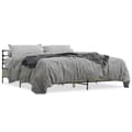 Miniatyrbilde 9 av 9: vidaXL Sengeramme sonoma eik 180x200 cm konstruert tre og metall