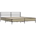 Miniatyrbilde 1 av 9: vidaXL Sengeramme sonoma eik 180x200 cm konstruert tre og metall