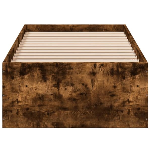 vidaXL Sängynrunko savutammi 90x200 cm tekninen puu