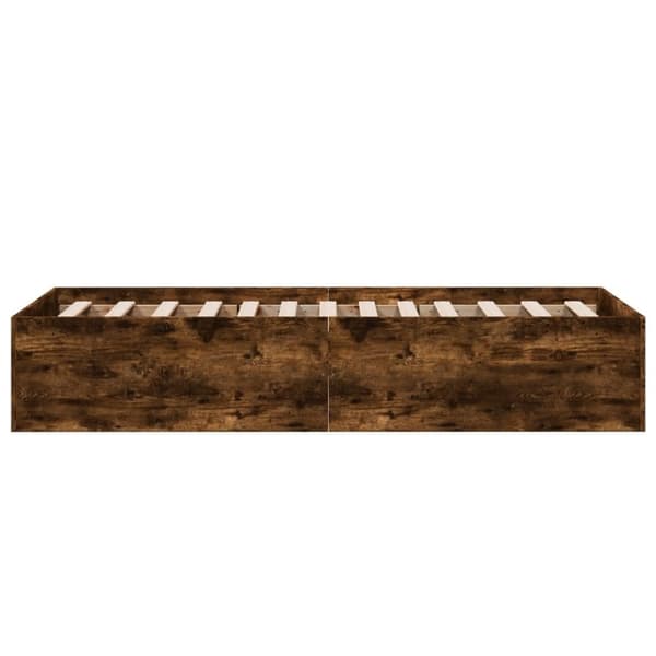 vidaXL Sängynrunko savutammi 90x200 cm tekninen puu