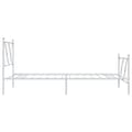 Miniatyrbilde 4 av 8: vidaXL Sengeramme i metall med hode- og fotgavl hvit 90x200 cm