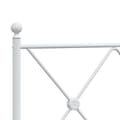 Miniatyrbilde 6 av 8: vidaXL Sengeramme i metall med hode- og fotgavl hvit 90x200 cm