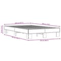 Miniatyrbilde 8 av 9: vidaXL Sengeramme røkt eik 120x190 cm konstruert tre og metall