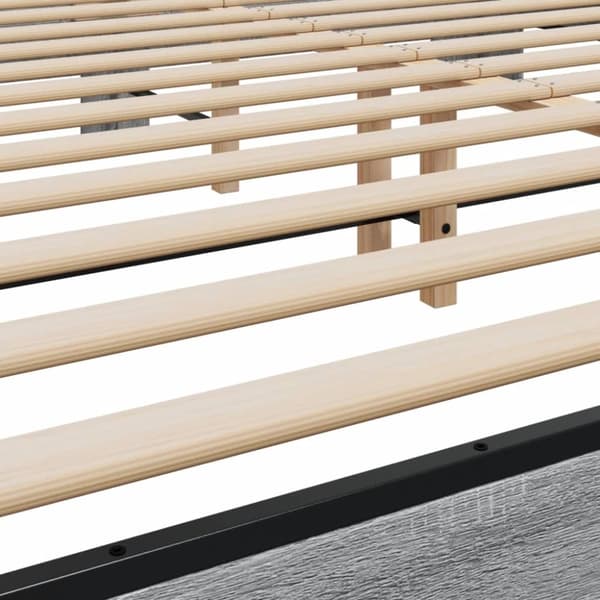 vidaXL Sengeramme grå sonoma 200x200 cm konstruert tre og metall