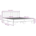 Miniatyrbillede 8 af 9: vidaXL sengestel 160x200 cm konstrueret træ og metal sonoma-eg