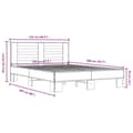 Miniatyrbillede 8 af 9: vidaXL sengestel 120x200cm konstrueret træ og metal røget egetræsfarve