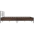 Pikkukuva 4 / 9: vidaXL Sängynrunko ruskea tammi 150x200 cm tekninen puu ja metalli