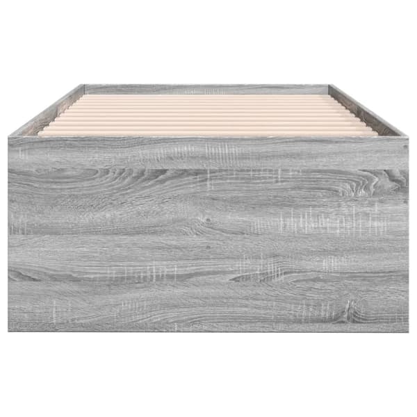 vidaXL daybed med skuffer uden madras 90x200 cm grå sonoma-eg