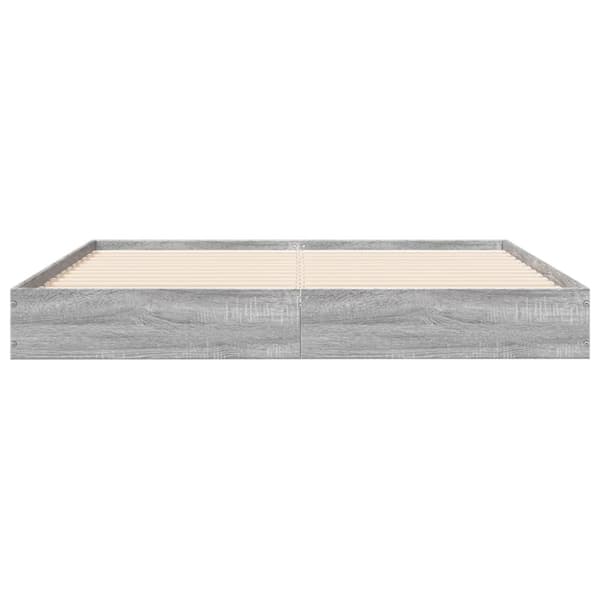 vidaXL sengestel 120x200 cm konstrueret træ grå sonoma-eg