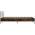 Miniatyrbilde 4 av 9: vidaXL Sengeramme brun eik 140x190 cm konstruert tre og metall