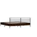Miniatyrbilde 5 av 9: vidaXL Sengeramme brun eik 140x190 cm konstruert tre og metall