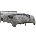 Miniatyrbilde 9 av 9: vidaXL Sengeramme brun eik 140x190 cm konstruert tre og metall