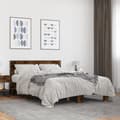 Miniatyrbilde 2 av 9: vidaXL Sengeramme røkt eik 140x200 cm konstruert tre og metall