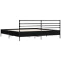 Miniatyrbilde 5 av 9: vidaXL Sengeramme svart 200x200 cm konstruert tre og metall