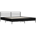 Miniatyrbilde 1 av 9: vidaXL Sengeramme svart 200x200 cm konstruert tre og metall