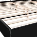 Miniatyrbillede 6 af 9: vidaXL sengestel 200x200 cm konstrueret træ og metal sort