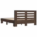 Miniatyrbilde 5 av 9: vidaXL Sengeramme brun eik 140x200 cm konstruert tre og metall