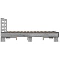 Miniatyrbilde 4 av 9: vidaXL Sengeramme grå sonoma 135x190 cm konstruert tre og metall